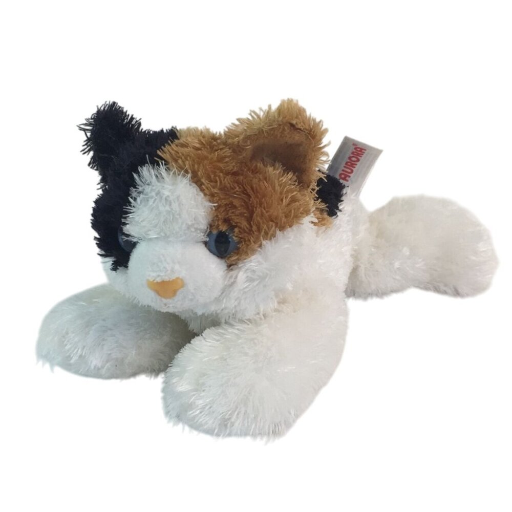 Aurora Esmeralda Cat Mini Flopsie Plush 8"‎ Calico Kitty Stuffed Animal Toy